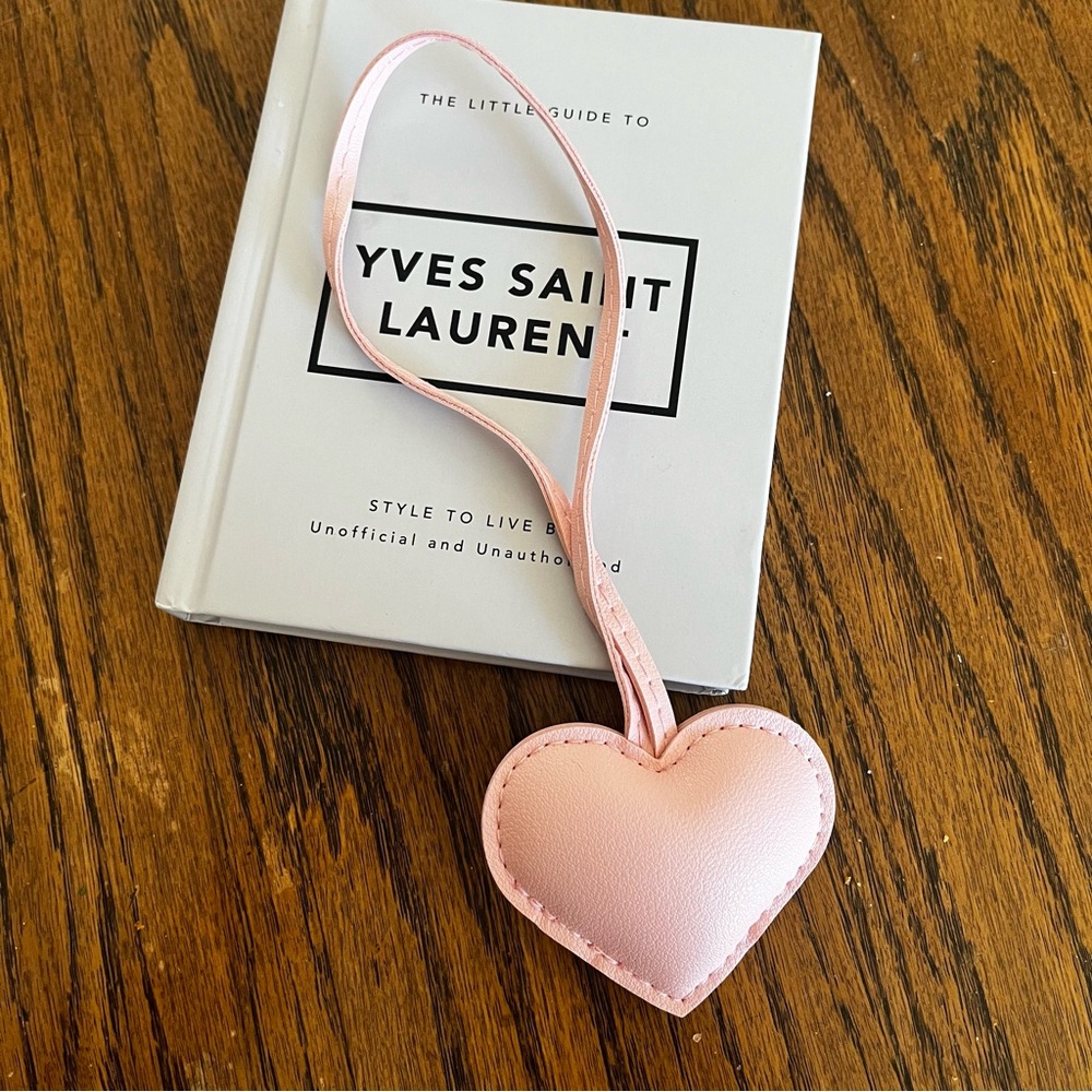 Pink Heart Faux Leather Bag Charm
